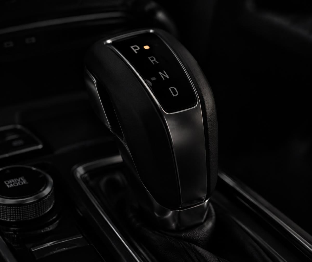 Automatic gear shifter inside a vehicle